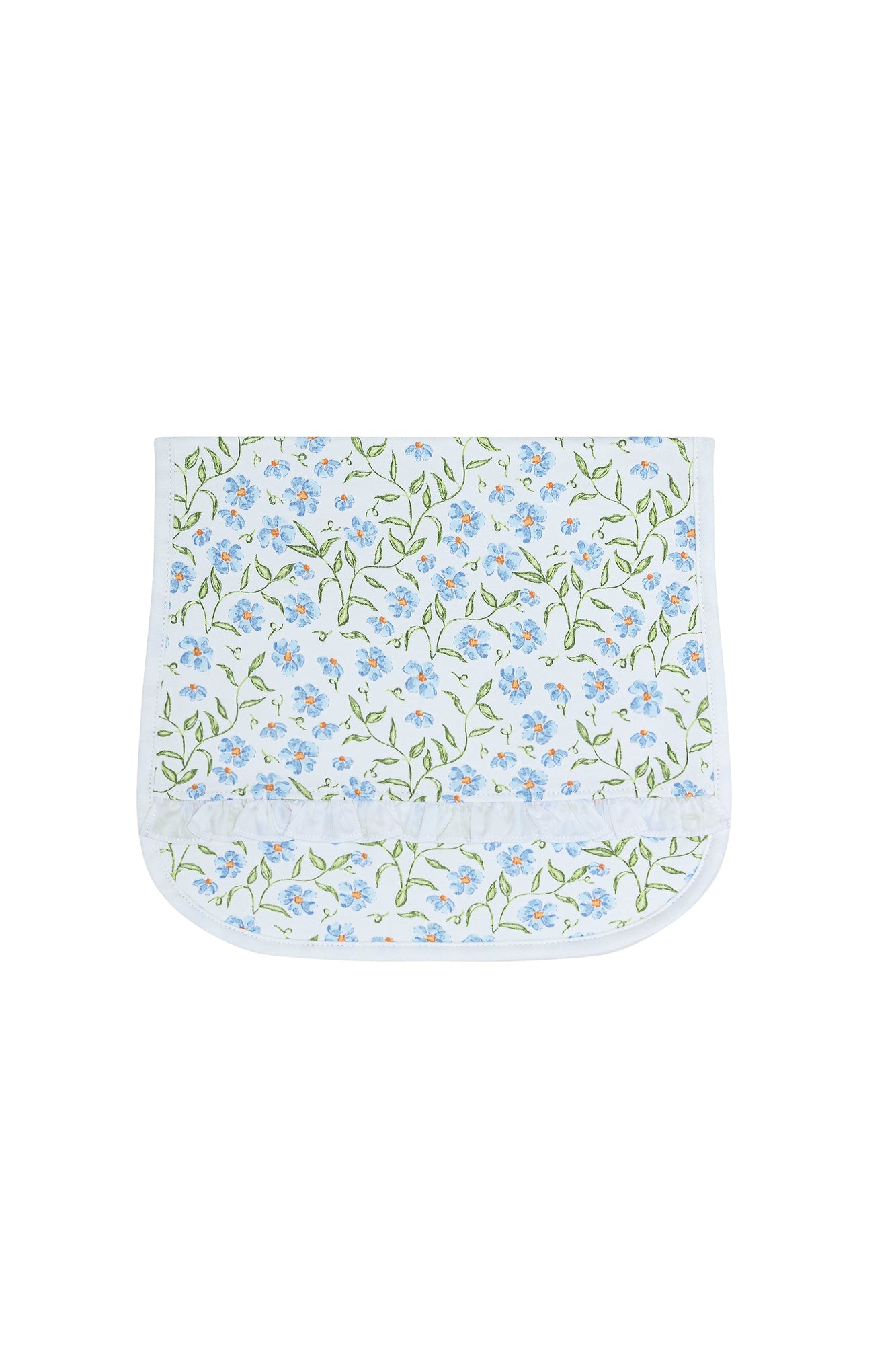 Image of Blue Vines Print Burp Cloth